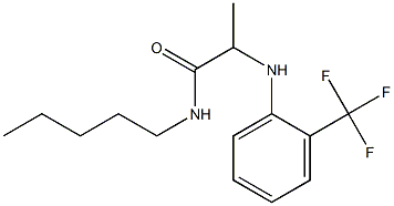 N-pentyl-2-{[2-(trifluoromethyl)phenyl]amino}propanamide 结构式