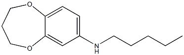 N-pentyl-3,4-dihydro-2H-1,5-benzodioxepin-7-amine,,结构式