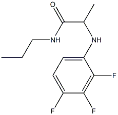 N-propyl-2-[(2,3,4-trifluorophenyl)amino]propanamide,,结构式