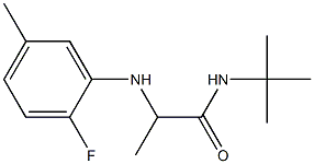 N-tert-butyl-2-[(2-fluoro-5-methylphenyl)amino]propanamide,,结构式