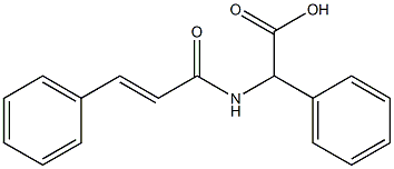 phenyl{[(2E)-3-phenylprop-2-enoyl]amino}acetic acid 化学構造式