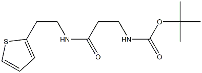 tert-butyl 3-oxo-3-[(2-thien-2-ylethyl)amino]propylcarbamate Struktur