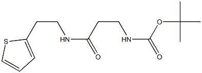 tert-butyl 3-oxo-3-[(2-thien-2-ylethyl)amino]propylcarbamate,,结构式