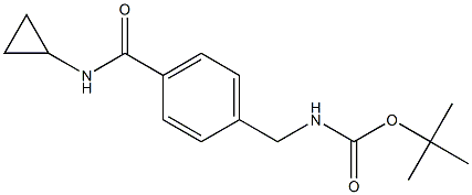 tert-butyl 4-[(cyclopropylamino)carbonyl]benzylcarbamate Structure