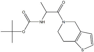 tert-butyl N-(1-oxo-1-{4H,5H,6H,7H-thieno[3,2-c]pyridin-5-yl}propan-2-yl)carbamate,,结构式