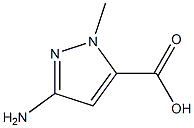 5-Amino-2-methyl-2H-pyrazole-3-carboxylic acid,,结构式