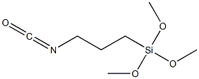 3-ISOCYANOTOPROPYLTRIMETHOXYSILANE,,结构式