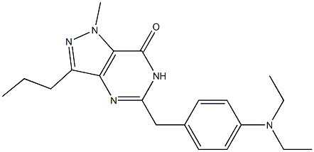 5-(4-DIETHYLAMINO-BENZYL)-1-METHYL-3-PROPYL-1,6-DIHYDRO-PYRAZOLO[4,3-D]PYRIMIDIN-7-ONE,,结构式
