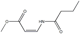 2-Propenoic  acid,  3-[(1-oxobutyl)amino]-,  methyl  ester,  (2Z)- 结构式