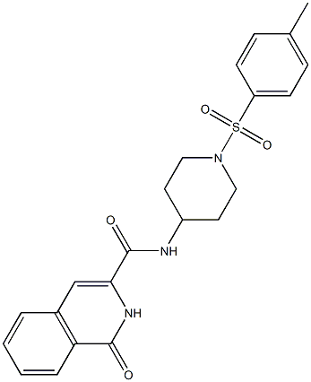 3-Isoquinolinecarboxamide,  1,2-dihydro-N-[1-[(4-methylphenyl)sulfonyl]-4-piperidinyl]-1-oxo- Structure