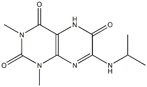 2,4,6(3H)-Pteridinetrione,  1,5-dihydro-1,3-dimethyl-7-[(1-methylethyl)amino]-,1006722-46-8,结构式