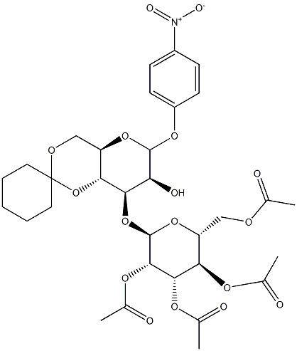 4-硝基苯基 3-O-(2,3,4,6-O-四乙酰基-Α-D-吡喃苷露糖苷)-4,6-O-环亚己基-Β-D-吡喃苷露糖苷