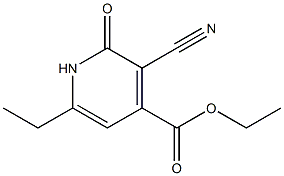 3-Cyano-6-ethyl-2-oxo-1,2-dihydro-pyridine-4-carboxylic acid ethyl ester 结构式