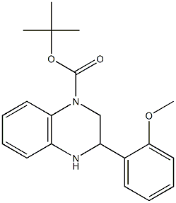 3-(2-Methoxy-phenyl)-3,4-dihydro-2H-quinoxaline-1-carboxylic acid tert-butyl ester,,结构式