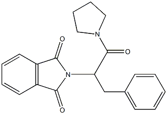 2-[1-benzyl-2-oxo-2-(1-pyrrolidinyl)ethyl]-1H-isoindole-1,3(2H)-dione Structure