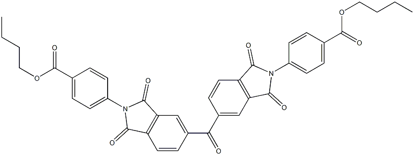 butyl 4-[5-({2-[4-(butoxycarbonyl)phenyl]-1,3-dioxo-2,3-dihydro-1H-isoindol-5-yl}carbonyl)-1,3-dioxo-1,3-dihydro-2H-isoindol-2-yl]benzoate,,结构式