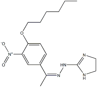 1-{4-(hexyloxy)-3-nitrophenyl}ethanone 4,5-dihydro-1H-imidazol-2-ylhydrazone 结构式