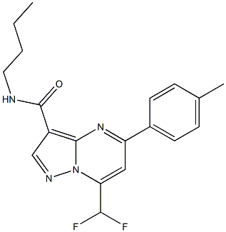 N-butyl-7-(difluoromethyl)-5-(4-methylphenyl)pyrazolo[1,5-a]pyrimidine-3-carboxamide Structure