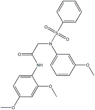 N-(2,4-dimethoxyphenyl)-2-[3-methoxy(phenylsulfonyl)anilino]acetamide Struktur