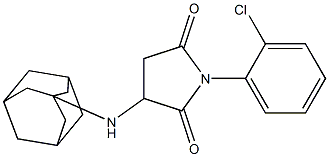 1-(2-chlorophenyl)-3-(tricyclo[3.3.1.1~3,7~]dec-1-ylamino)pyrrolidine-2,5-dione 化学構造式