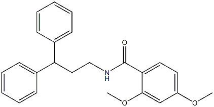 N-(3,3-diphenylpropyl)-2,4-dimethoxybenzamide,,结构式