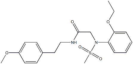 2-[2-ethoxy(methylsulfonyl)anilino]-N-[2-(4-methoxyphenyl)ethyl]acetamide Structure