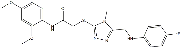 N-(2,4-dimethoxyphenyl)-2-({5-[(4-fluoroanilino)methyl]-4-methyl-4H-1,2,4-triazol-3-yl}sulfanyl)acetamide