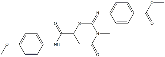 methyl 4-({6-[(4-methoxyanilino)carbonyl]-3-methyl-4-oxo-1,3-thiazinan-2-ylidene}amino)benzoate
