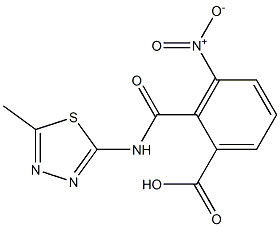 3-nitro-2-{[(5-methyl-1,3,4-thiadiazol-2-yl)amino]carbonyl}benzoic acid,,结构式