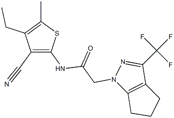 N-(3-cyano-4-ethyl-5-methylthien-2-yl)-2-(3-(trifluoromethyl)-5,6-dihydrocyclopenta[c]pyrazol-1(4H)-yl)acetamide