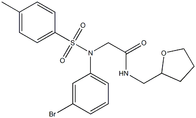  2-{3-bromo[(4-methylphenyl)sulfonyl]anilino}-N-(tetrahydro-2-furanylmethyl)acetamide