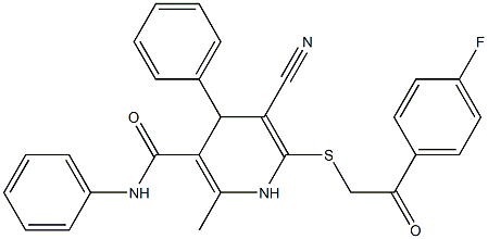 5-cyano-6-{[2-(4-fluorophenyl)-2-oxoethyl]sulfanyl}-2-methyl-N,4-diphenyl-1,4-dihydro-3-pyridinecarboxamide