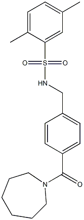 N-[4-(1-azepanylcarbonyl)benzyl]-2,5-dimethylbenzenesulfonamide Structure