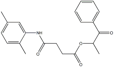 1-methyl-2-oxo-2-phenylethyl 4-(2,5-dimethylanilino)-4-oxobutanoate
