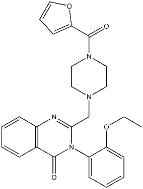 3-(2-ethoxyphenyl)-2-{[4-(2-furoyl)-1-piperazinyl]methyl}-4(3H)-quinazolinone Structure