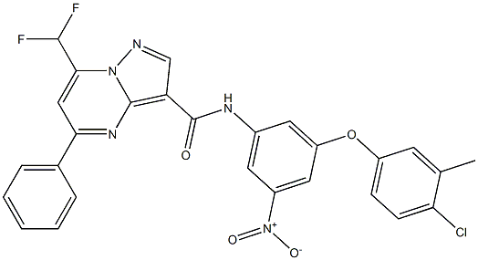 N-{3-(4-chloro-3-methylphenoxy)-5-nitrophenyl}-7-(difluoromethyl)-5-phenylpyrazolo[1,5-a]pyrimidine-3-carboxamide