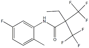 N-(5-fluoro-2-methylphenyl)-2,2-bis(trifluoromethyl)butanamide Struktur