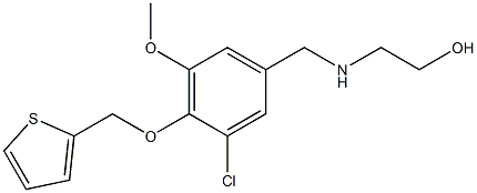 2-{[3-chloro-5-methoxy-4-(2-thienylmethoxy)benzyl]amino}ethanol Structure