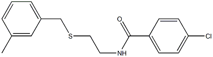 4-chloro-N-{2-[(3-methylbenzyl)sulfanyl]ethyl}benzamide,,结构式