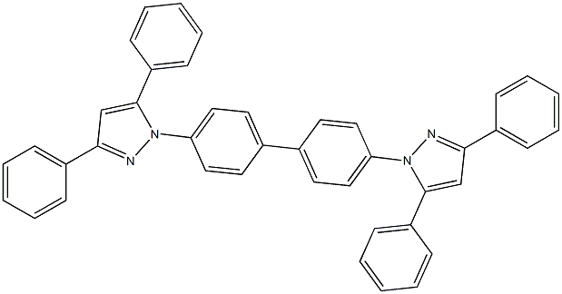 1-[4'-(3,5-diphenyl-1H-pyrazol-1-yl)[1,1'-biphenyl]-4-yl]-3,5-diphenyl-1H-pyrazole,,结构式