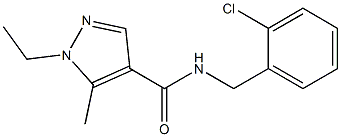 N-(2-chlorobenzyl)-1-ethyl-5-methyl-1H-pyrazole-4-carboxamide Struktur