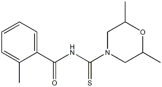 N-[(2,6-dimethyl-4-morpholinyl)carbothioyl]-2-methylbenzamide Structure