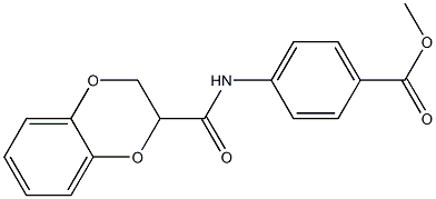 methyl 4-[(2,3-dihydro-1,4-benzodioxin-2-ylcarbonyl)amino]benzoate Structure