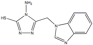 4-amino-5-(1H-benzimidazol-1-ylmethyl)-4H-1,2,4-triazol-3-yl hydrosulfide 结构式