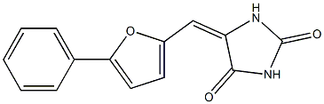 5-[(5-phenyl-2-furyl)methylene]-2,4-imidazolidinedione Struktur