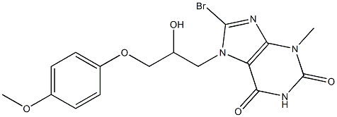 8-bromo-7-(2-hydroxy-3-{[4-(methyloxy)phenyl]oxy}propyl)-3-methyl-3,7-dihydro-1H-purine-2,6-dione