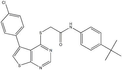 N-(4-tert-butylphenyl)-2-{[5-(4-chlorophenyl)thieno[2,3-d]pyrimidin-4-yl]sulfanyl}acetamide