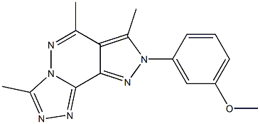 methyl 3-(3,6,7-trimethyl-8H-pyrazolo[3,4-d][1,2,4]triazolo[4,3-b]pyridazin-8-yl)phenyl ether Structure