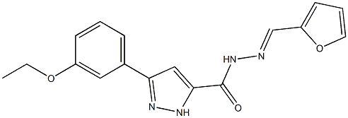 3-(3-ethoxyphenyl)-N'-(2-furylmethylene)-1H-pyrazole-5-carbohydrazide Structure