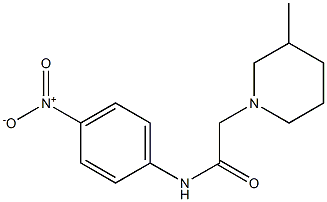 N-{4-nitrophenyl}-2-(3-methyl-1-piperidinyl)acetamide Struktur